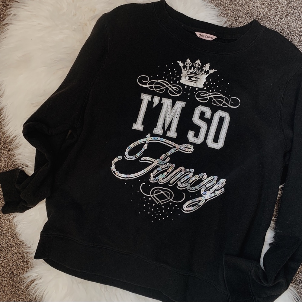 Juicy Couture | “I’m so fancy” sequin Pullover L